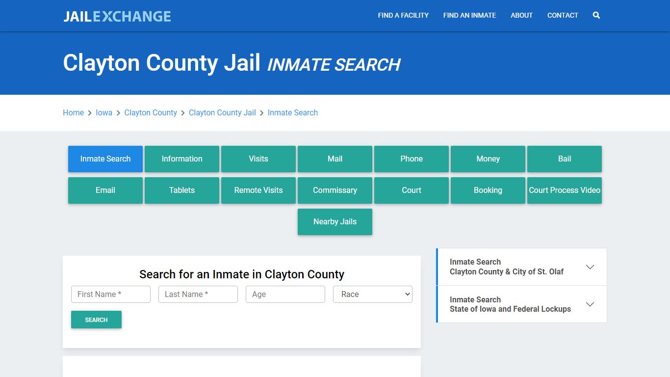 Clayton County Jail, IA Inmate Search: Roster & Mugshots